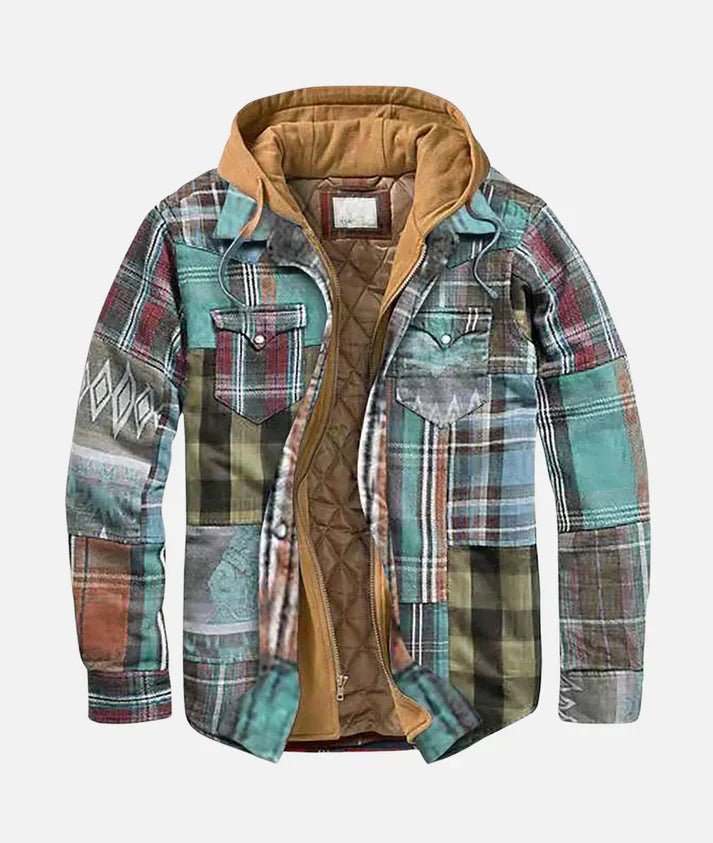 Andrea™ | Stylish Patchwork Check Jacket